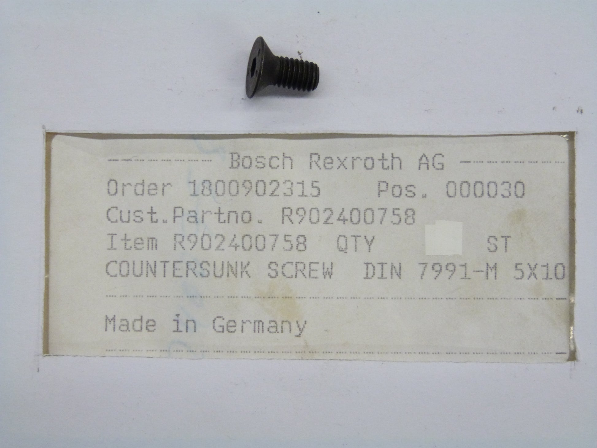 Image 1 of FLAT HEAD SCREW