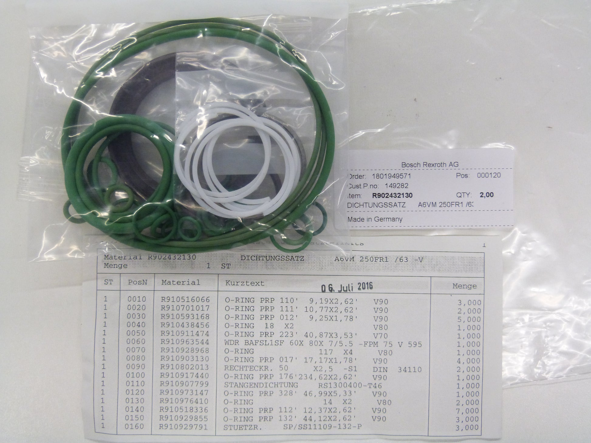 Image 1 of DICHTSATZ A6VM250 FR1/63L1-VPB010B-SO 60